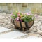 Gardenised Rustic Wood- Look Plastic Half Barrel Flower Pot Garden Planter, PK 2 QI003695 - alternate 4